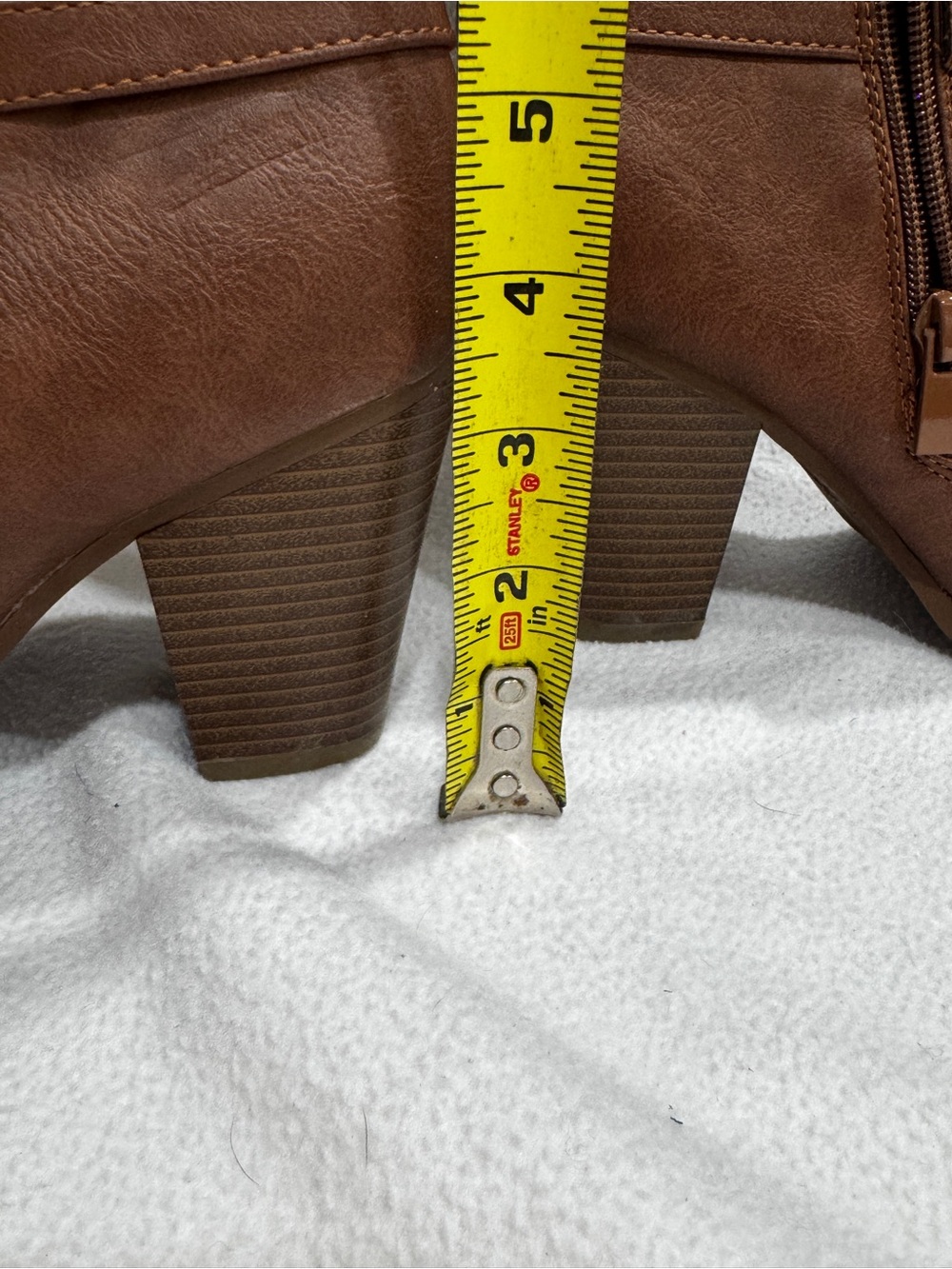Brown Heeled Boots with Buckle Straps - Picture 4 of 10